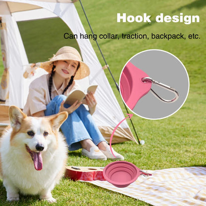 650ML and 350ML Portable Folding Silicone Bowl for Pets, Dog Rice Bowl, Dog Food Bowl, Cat Drinking Water Dog Bowl