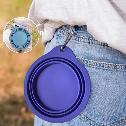 650ML and 350ML Portable Folding Silicone Bowl for Pets, Dog Rice Bowl, Dog Food Bowl, Cat Drinking Water Dog Bowl